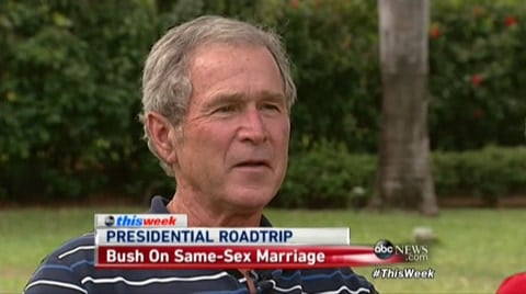 Bush Against Gay Marriage 71